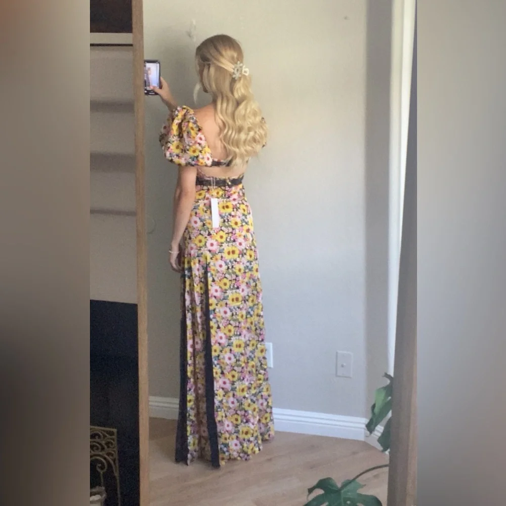 NEW For Love and Lemons Silvia Floral Maxi Dress - Picture 3 of 4